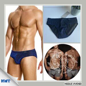 Modus Vivendi - Glitter Classic Brief - Blue (M)